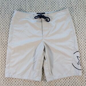 AETHER Desert Tan Coastal Boardshorts Size 30 Hook & Loop Fly Hybrid Submersible